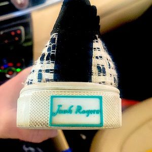 Jack Rogers Teagan Black White Sneaker, size 9